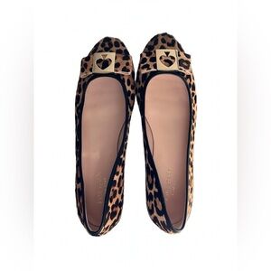 Kate Spade New York Leopard Calf Hair Bow Flats Size 7.5M